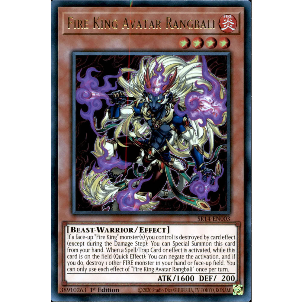 Fire King Avatar Rangbali SR14-EN003 Yu-Gi-Oh! Card from the Fire Kings Set