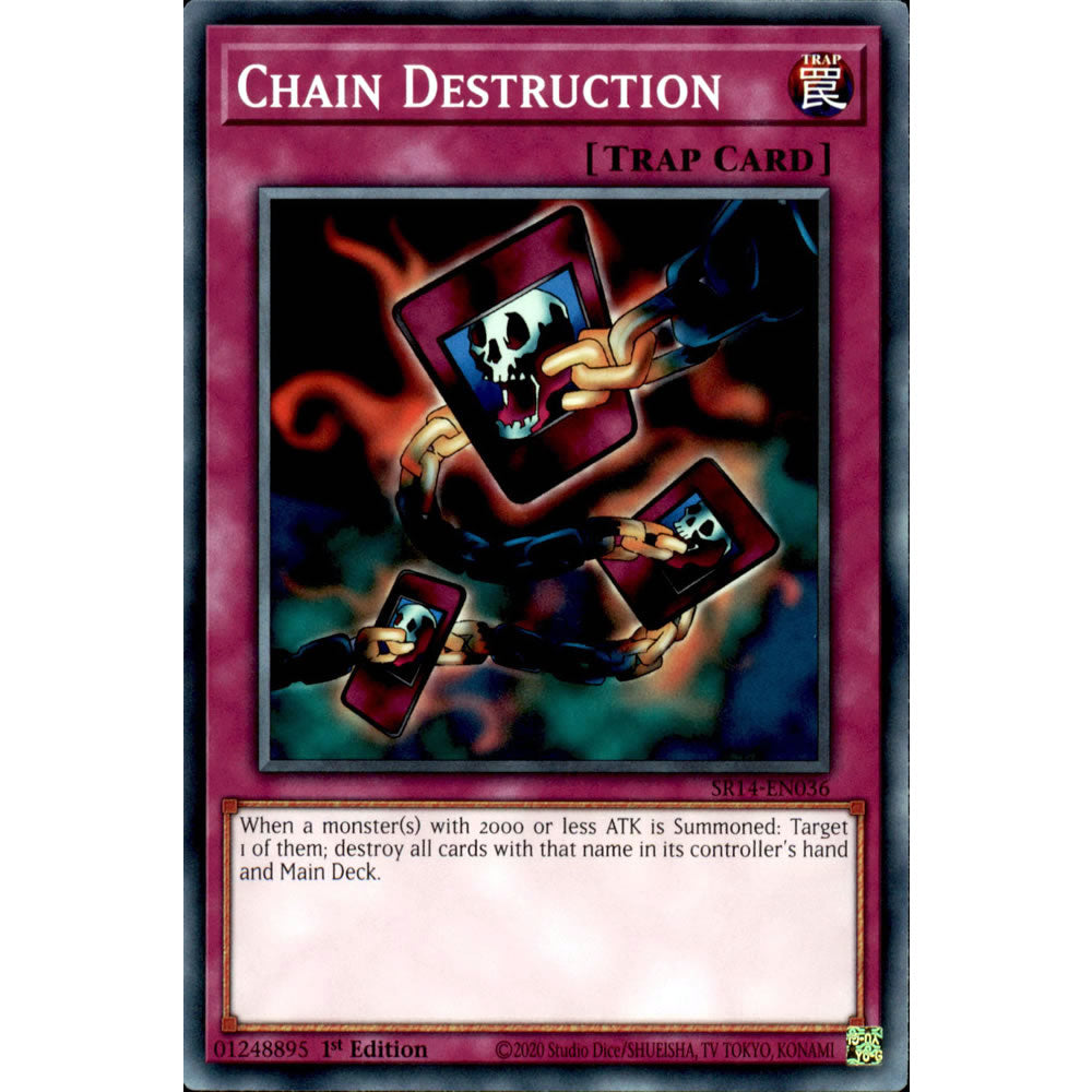 Chain Destruction SR14-EN036 Yu-Gi-Oh! Card from the Fire Kings Set