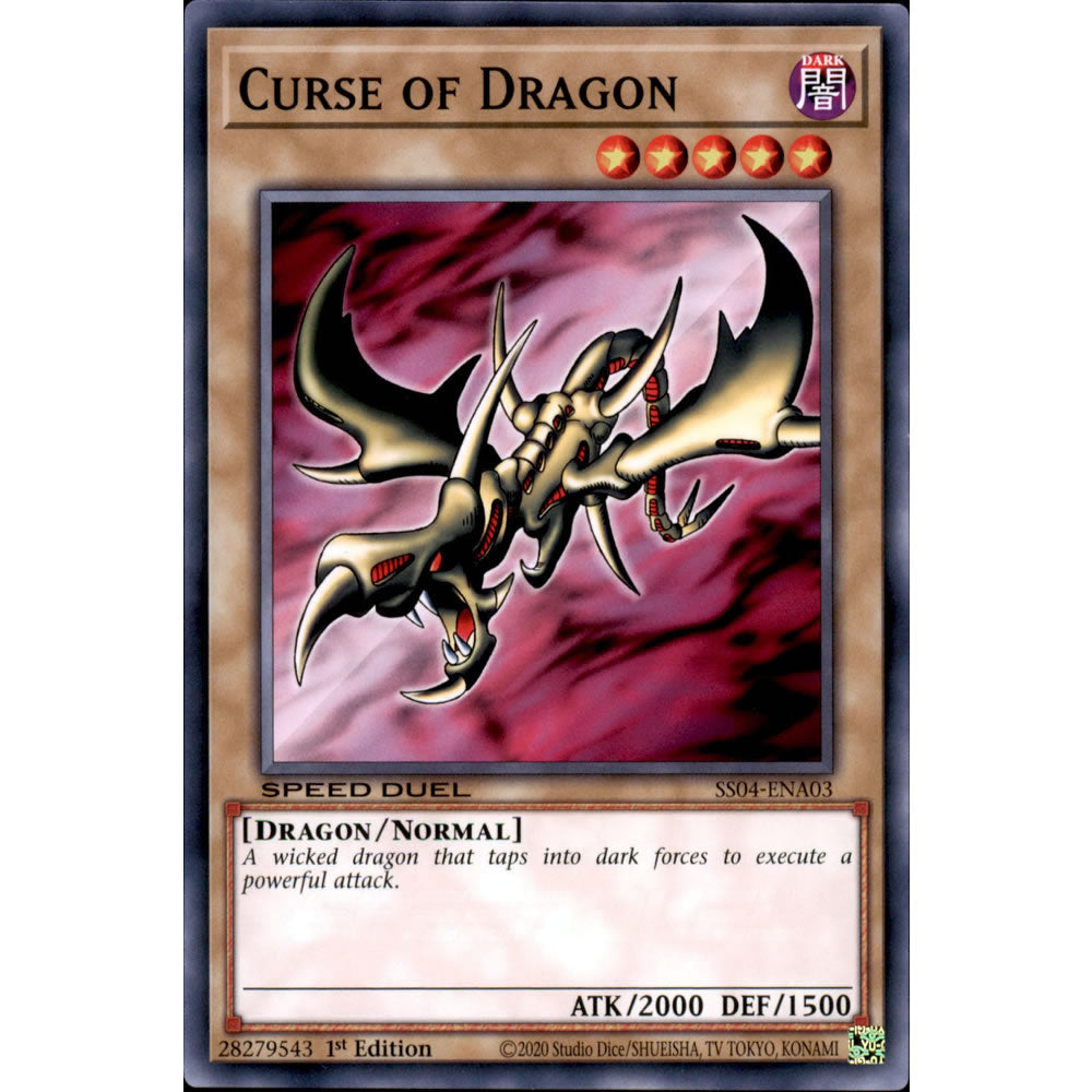 curse of dragon yugioh card Curse of Dragon SS04-ENA03 Yu-Gi-Oh! Card