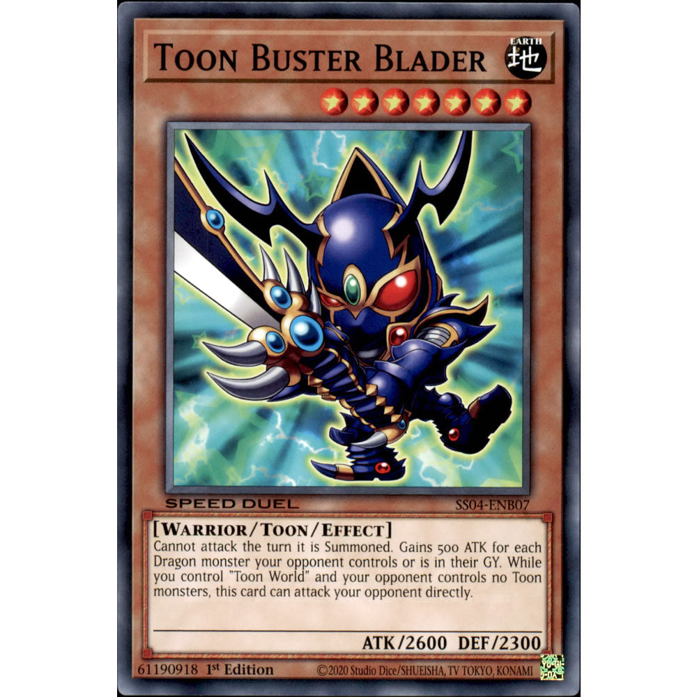 Toon Buster Blader SS04-ENB07 Yu-Gi-Oh! Card from the Speed Duel: Match of the Millennium Set