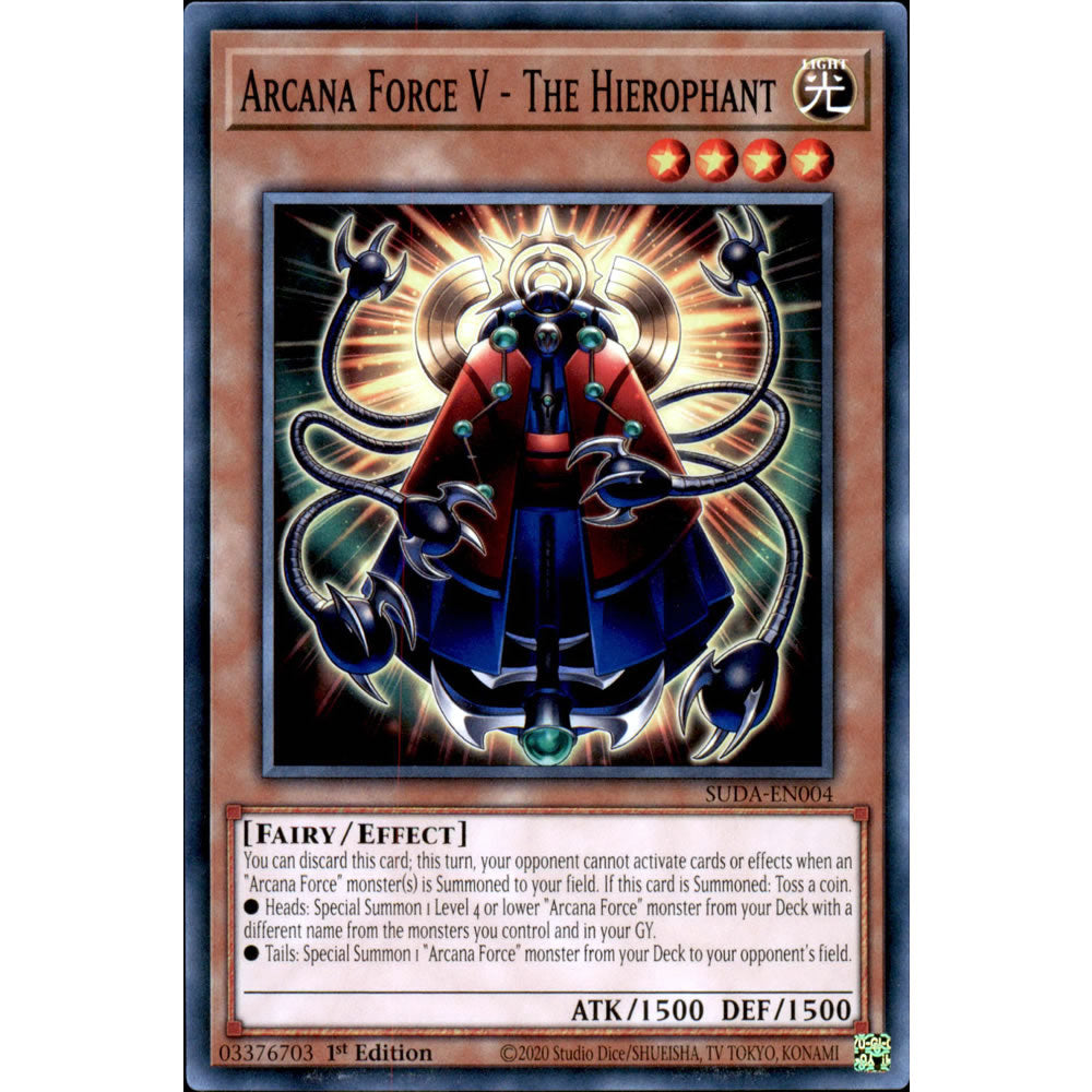 Arcana Force V - The Hierophant SUDA-EN004 Yu-Gi-Oh! Card Arcana Force V - The Hierophant SUDA-EN004 Yu-Gi-Oh! Card