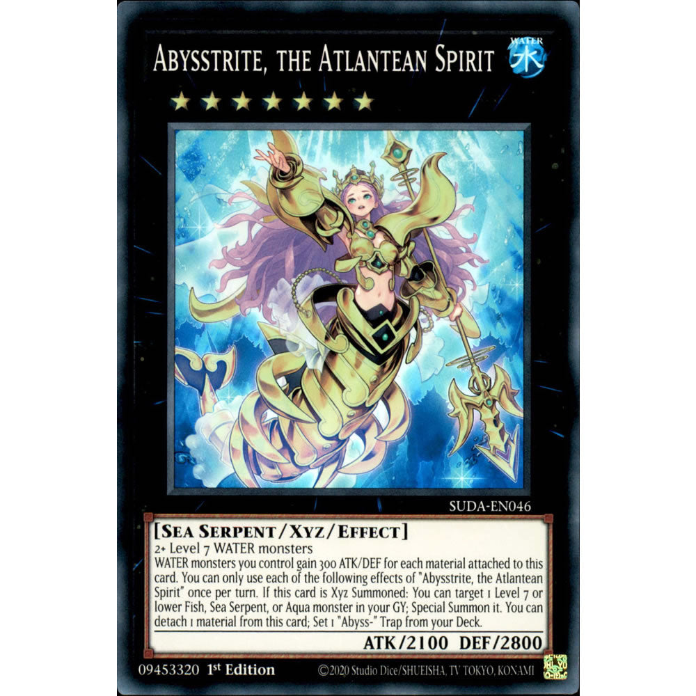 Abysstrite, the Atlantean Spirit SUDA-EN046 Yu-Gi-Oh! Card from the Supreme Darkness Set