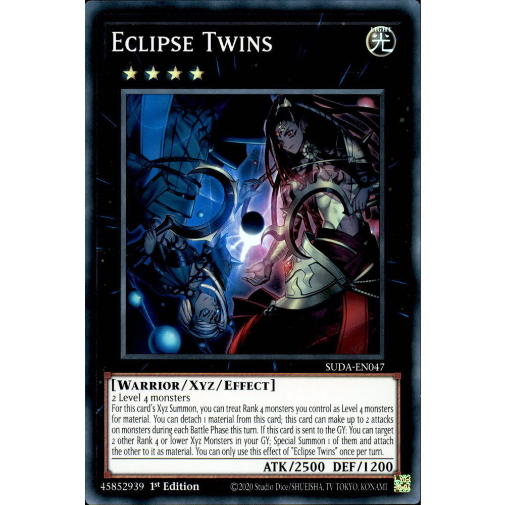 Eclipse Twins SUDA-EN047 Yu-Gi-Oh! Card from the Supreme Darkness Set
