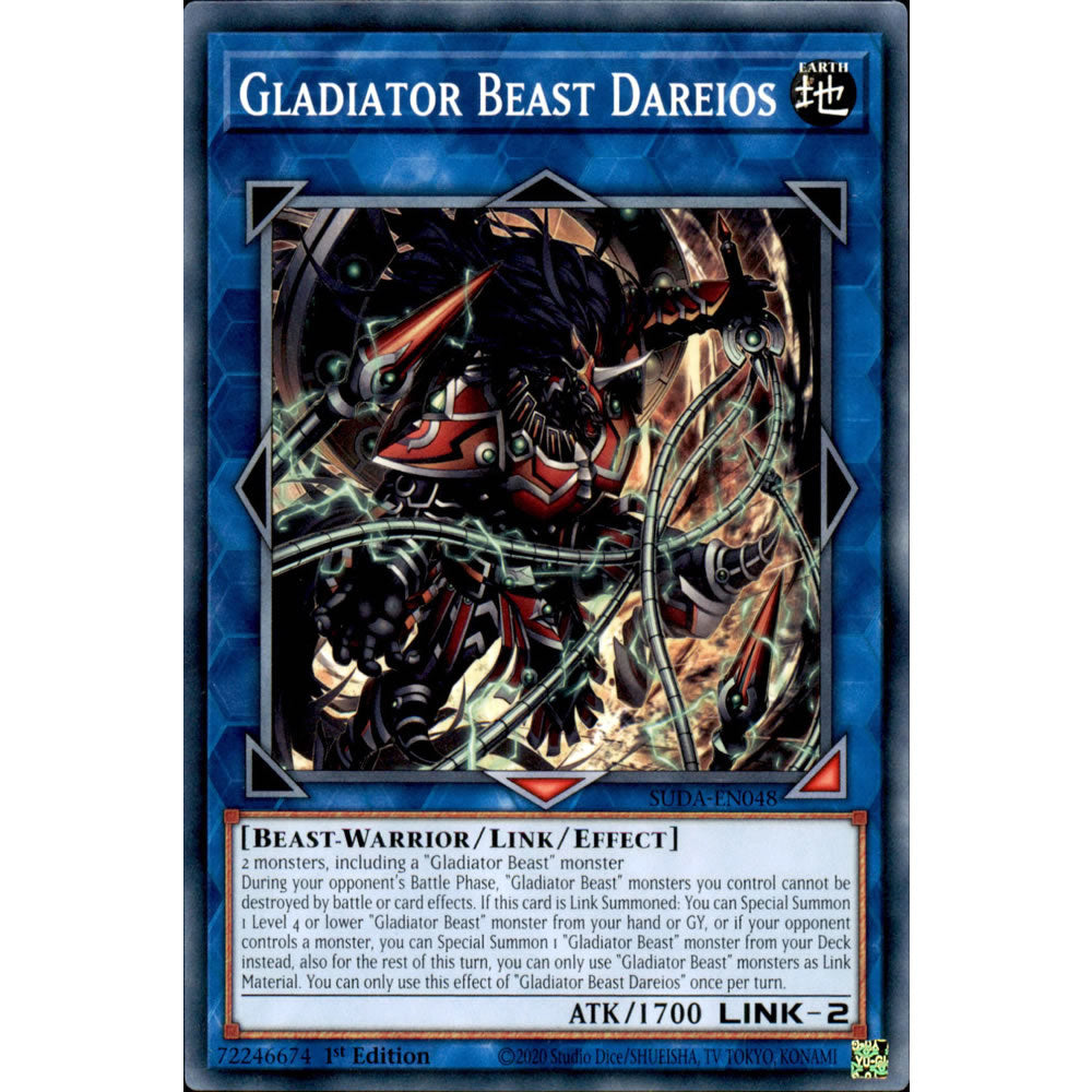 Gladiator Beast Dareios SUDA-EN048 Yu-Gi-Oh! Card from the Supreme Darkness Set
