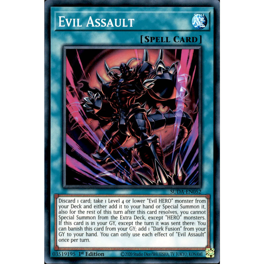 Evil Assault SUDA-EN052 Yu-Gi-Oh! Card from the Supreme Darkness Set
