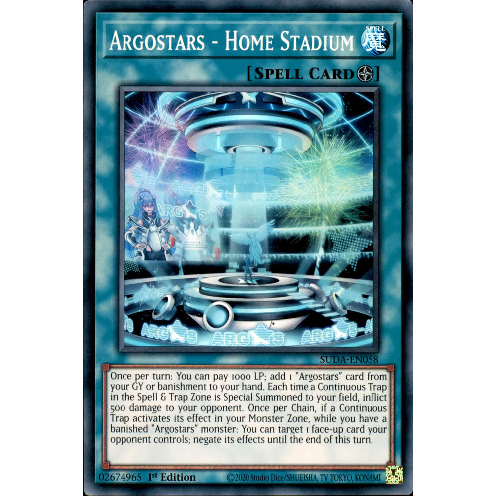 Argostars - Home Stadium SUDA-EN058 Yu-Gi-Oh! Card from the Supreme Darkness Set