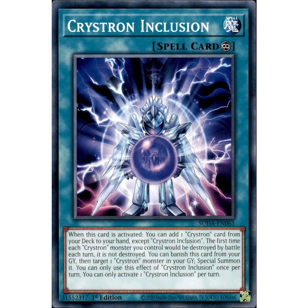 Crystron Inclusion SUDA-EN061 Yu-Gi-Oh! Card from the Supreme Darkness Set
