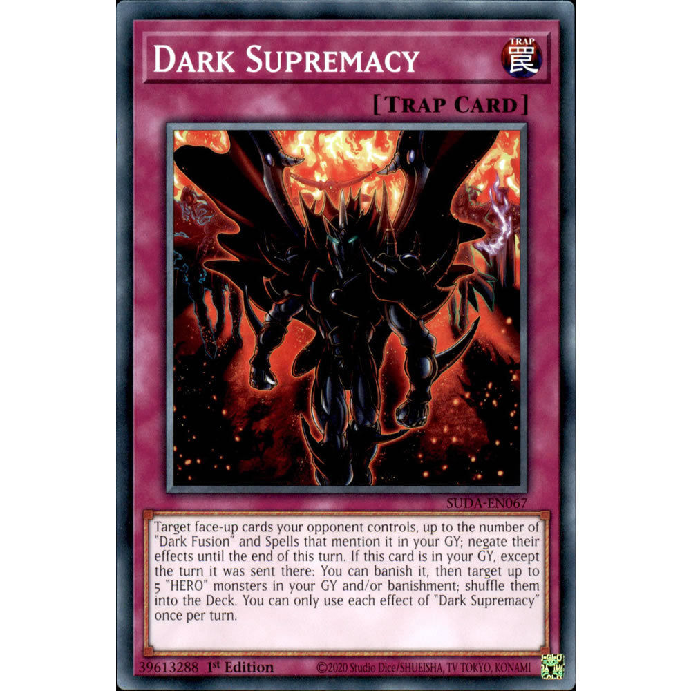 Dark Supremacy SUDA-EN067 Yu-Gi-Oh! Card from the Supreme Darkness Set