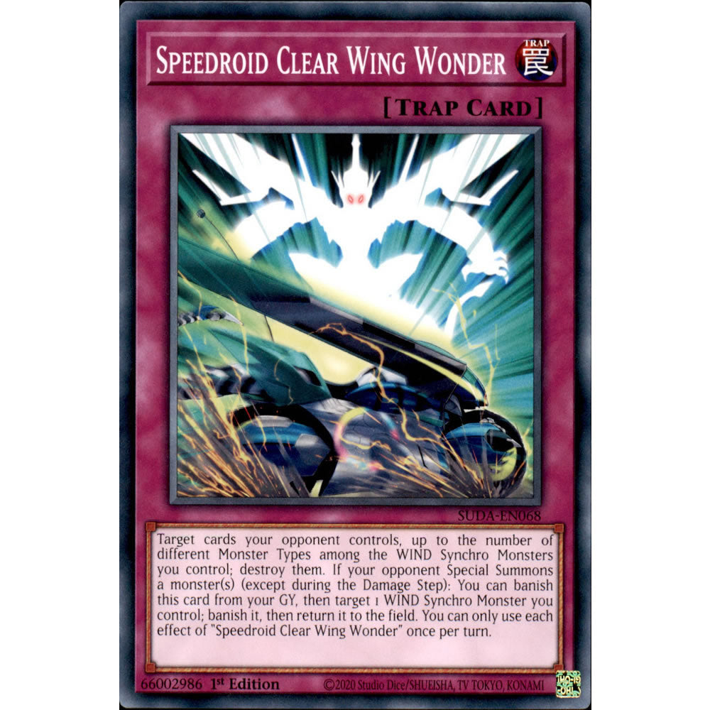 Speedroid Clear Wing Wonder SUDA-EN068 Yu-Gi-Oh! Card from the Supreme Darkness Set