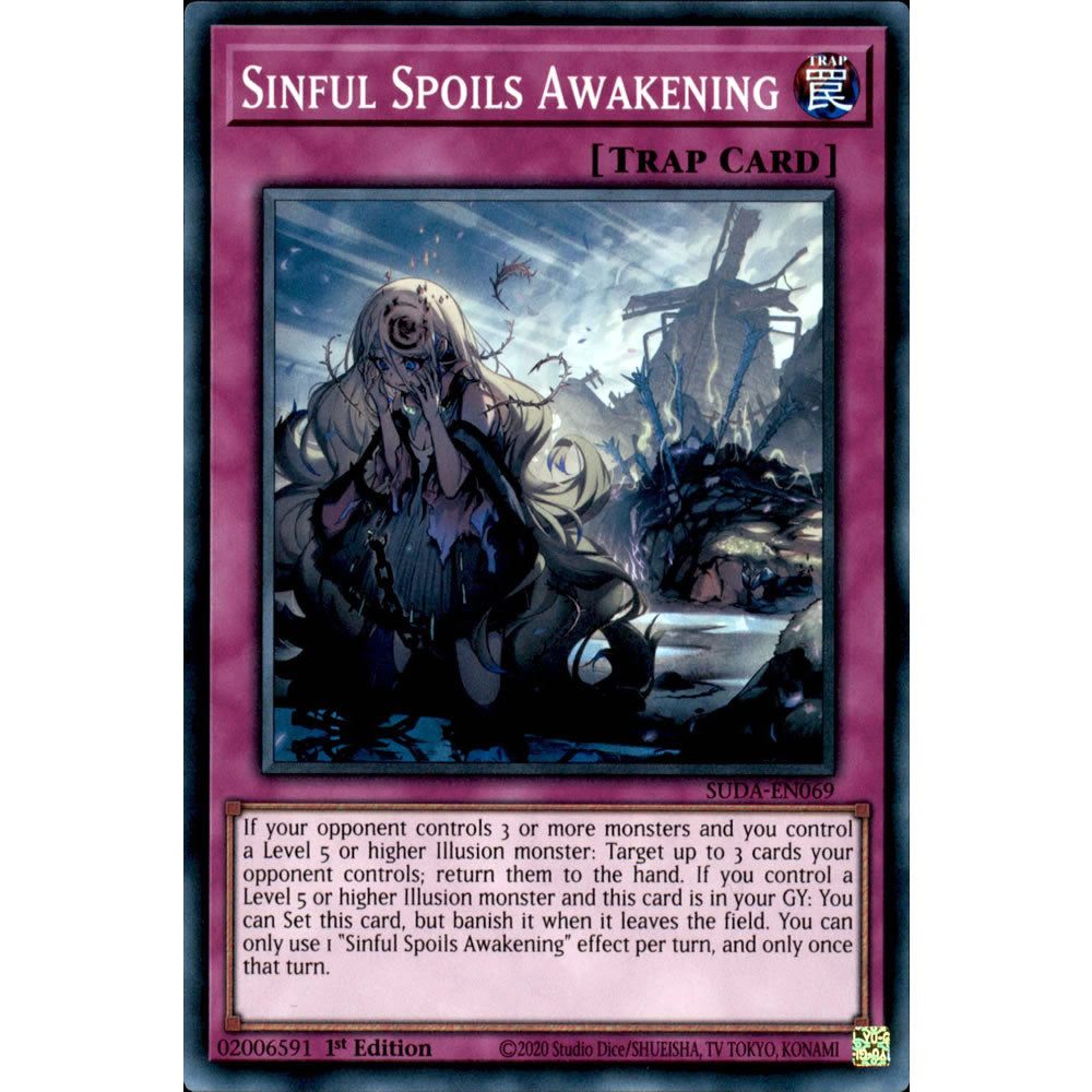 Sinful Spoils Awakening SUDA-EN069 Yu-Gi-Oh! Card from the Supreme Darkness Set