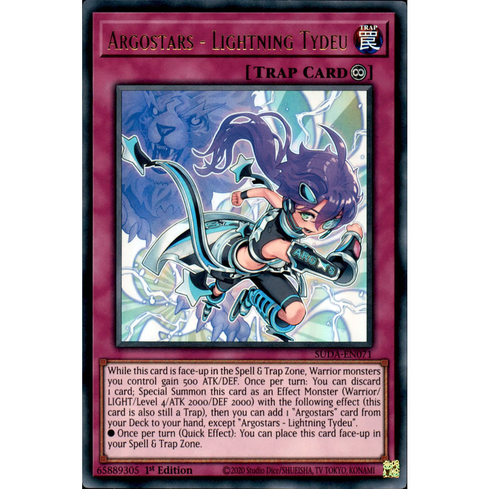 Argostars - Lightning Tydeu SUDA-EN071 Yu-Gi-Oh! Card from the Supreme Darkness Set