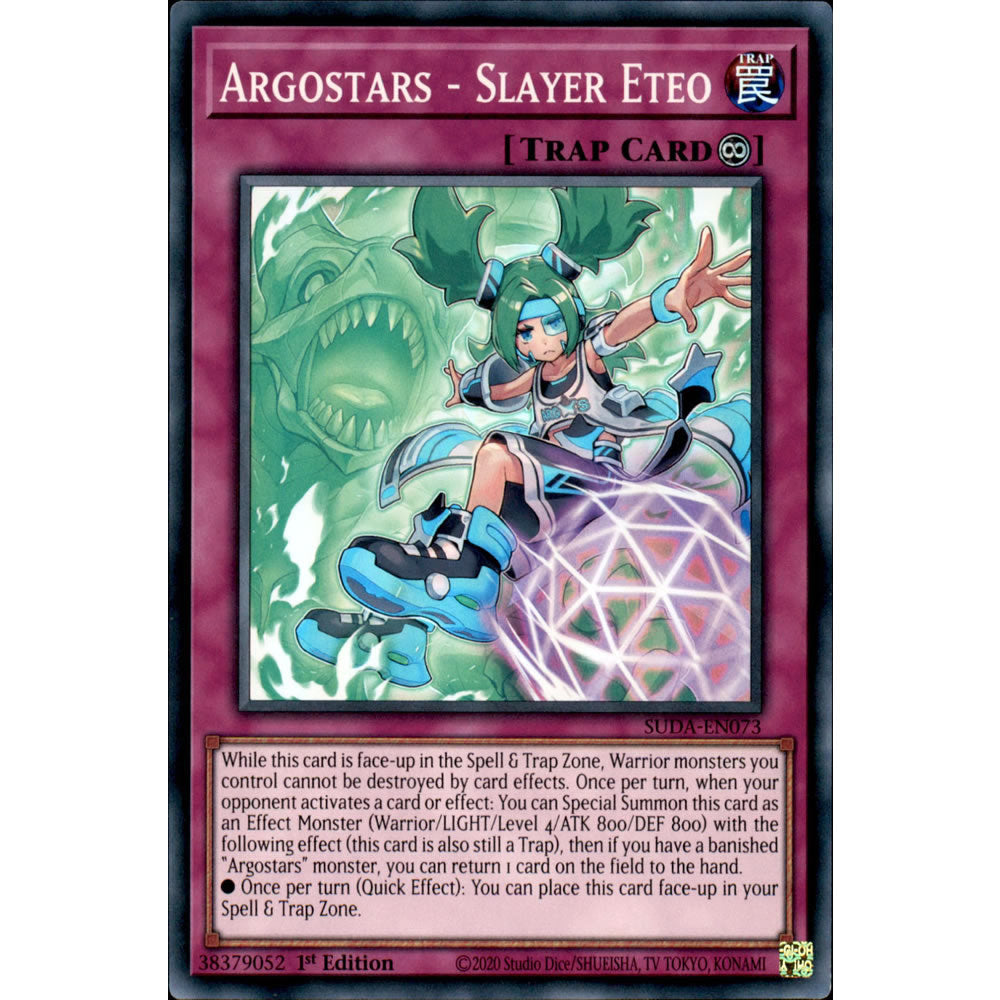 Argostars - Slayer Eteo SUDA-EN073 Yu-Gi-Oh! Card from the Supreme Darkness Set