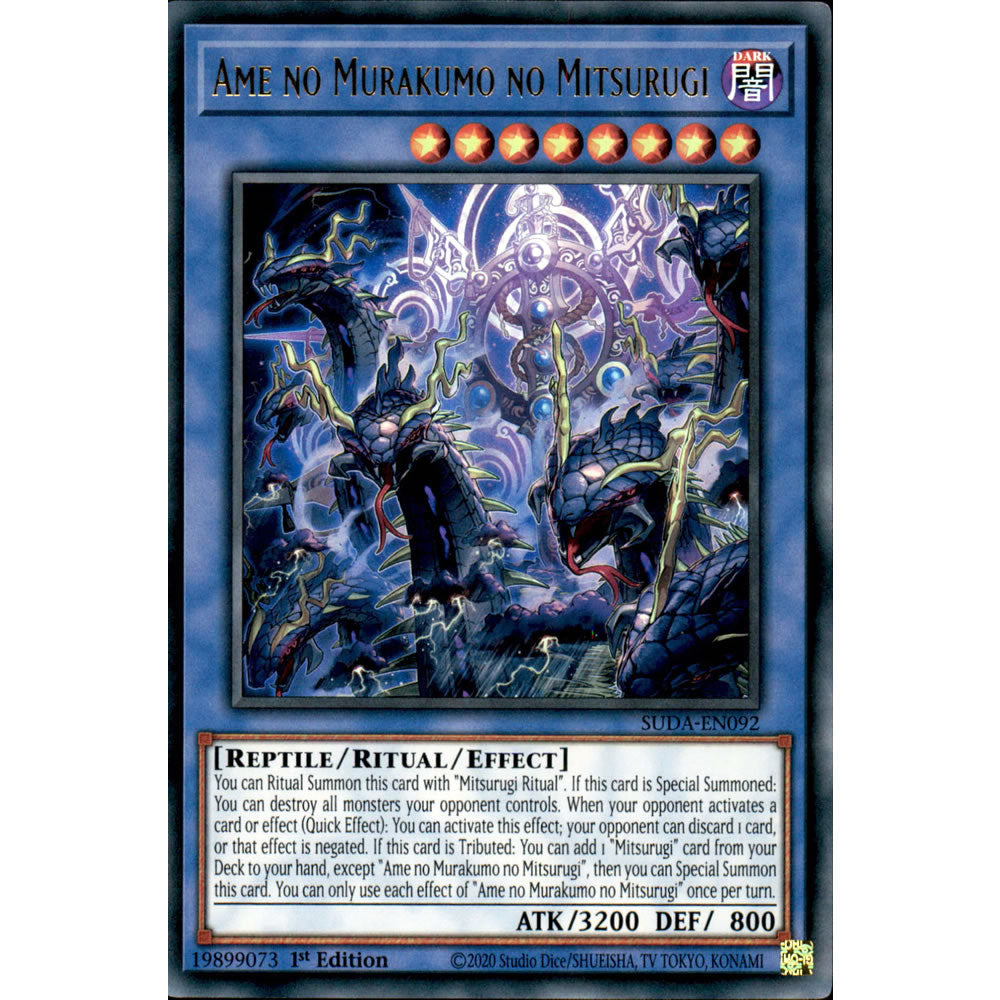 Ame no Murakumo no Mitsurugi SUDA-EN092 Yu-Gi-Oh! Card from the Supreme Darkness Set