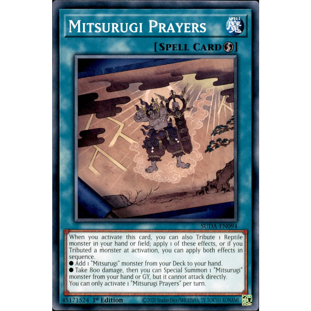 Mitsurugi Prayers SUDA-EN094 Yu-Gi-Oh! Card from the Supreme Darkness Set