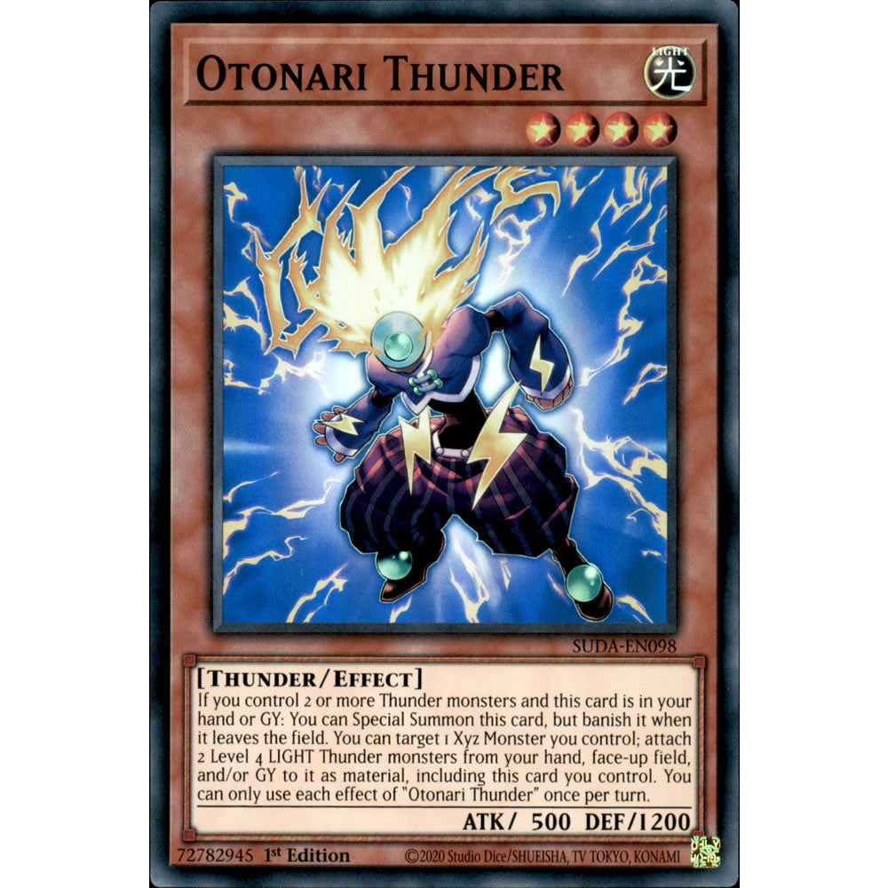 Otonari Thunder SUDA-EN098 Yu-Gi-Oh! Card from the Supreme Darkness Set