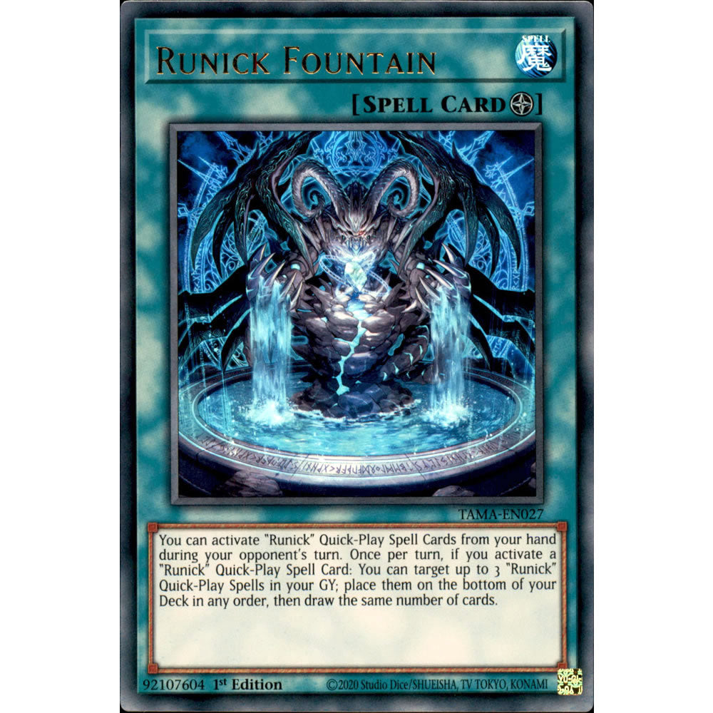 Runick Fountain TAMA-EN027 Yu-Gi-Oh! Card - Deckboosters Runick Fountain TAMA-EN027 Yu-Gi-Oh! Card - Deckboosters