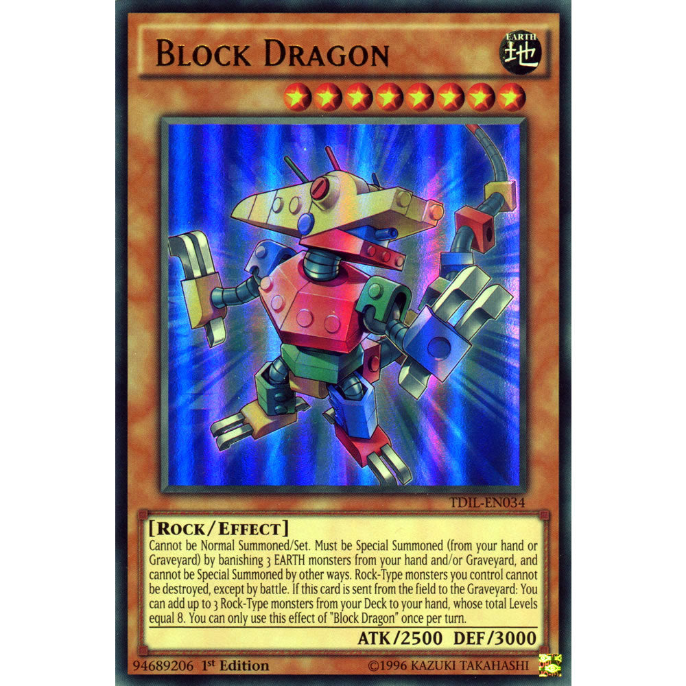 yugioh block card Block Dragon TDIL-EN034 Yu-Gi-Oh! Card