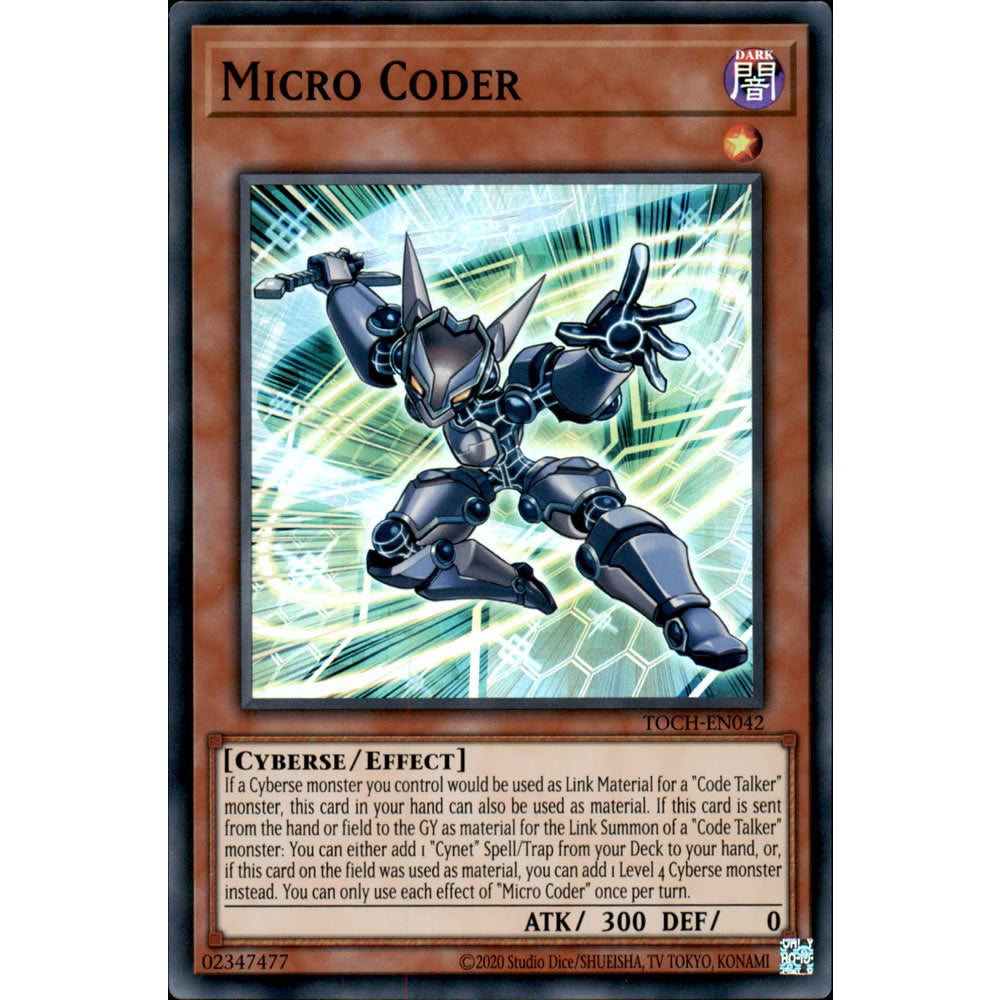 Micro Coder TOCH-EN042 Yu-Gi-Oh! Card from the Toon Chaos Set