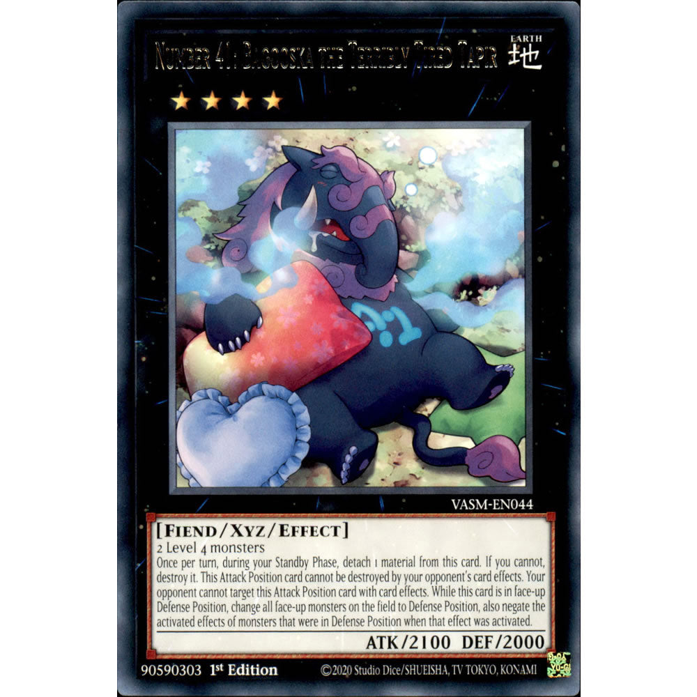 Number 41: Bagooska the Terribly Tired Tapir VASM-EN044 Yu-Gi-Oh! Card from the Valiant Smashers Set