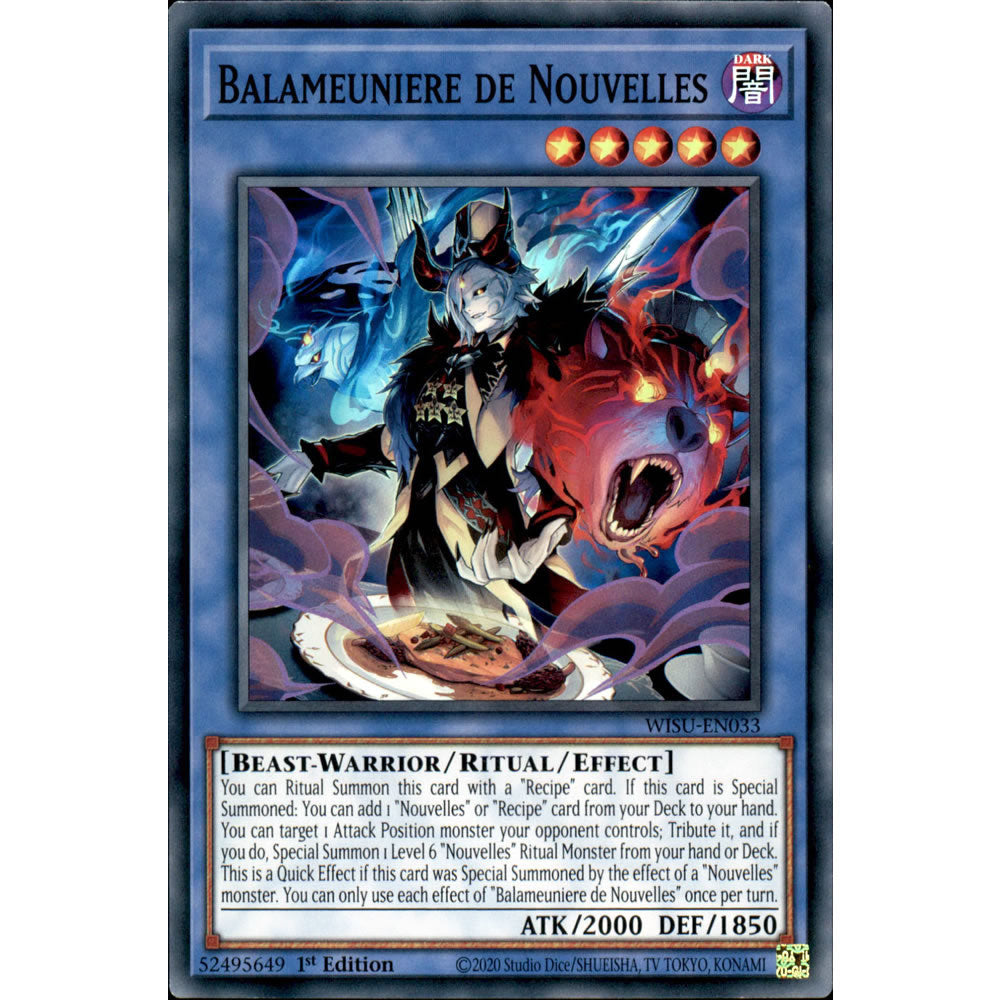 Balameuniere de Nouvelles WISU-EN033 Yu-Gi-Oh! Card Balameuniere de Nouvelles WISU-EN033 Yu-Gi-Oh! Card