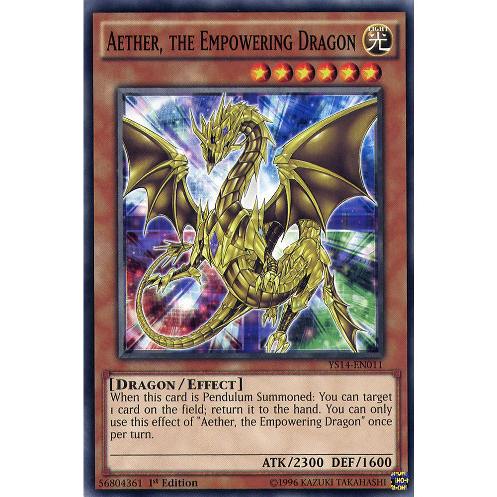 Aether, the Empowering Dragon YS14-EN011 Yu-Gi-Oh! Card from the Space-Time Showdown Set