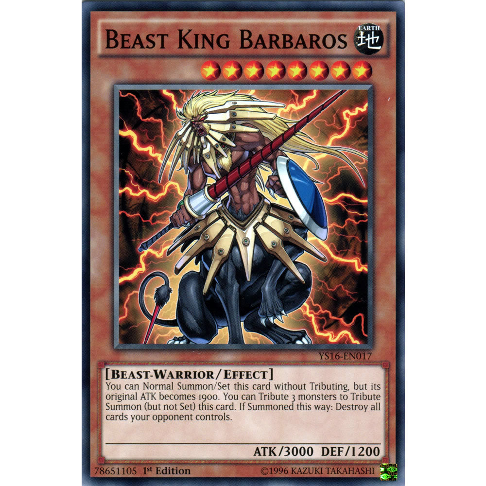 Beast King Barbaros YS16-EN017 Yu-Gi-Oh! Card from the Yuya Set