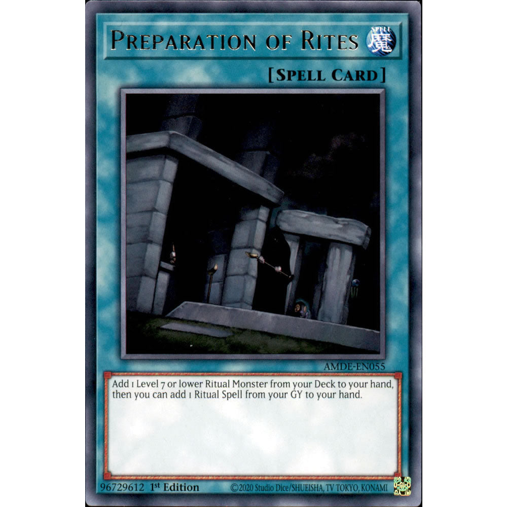 Preparation of Rites AMDE-EN055 Yu-Gi-Oh! Card from the Amazing Defenders Set