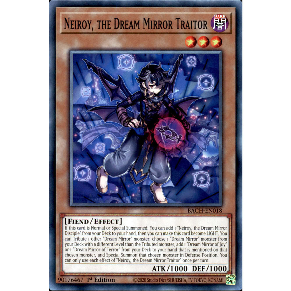 yugioh dream mirror cards Neiroy, the Dream Mirror Traitor BACH-EN018 Yu-Gi-Oh! Card