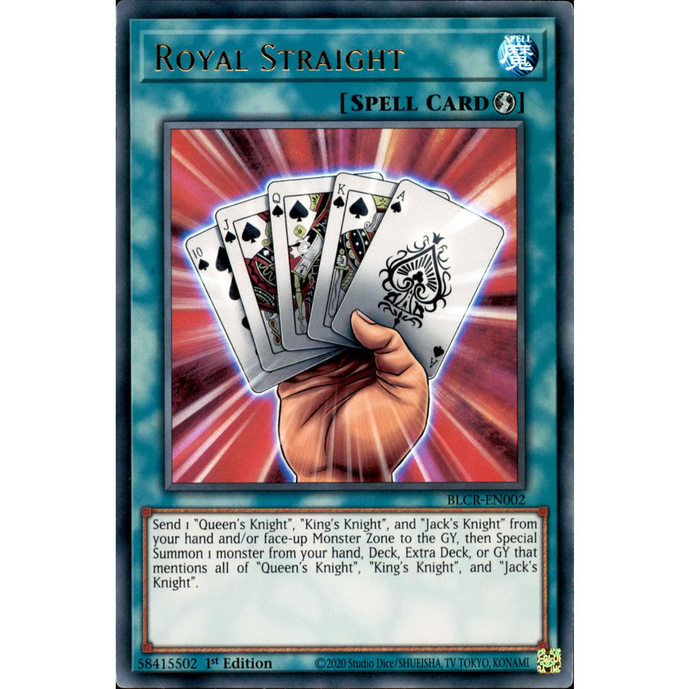 Royal Straight BLCR-EN002 Yu-Gi-Oh! Card from the Battles of Legend: Crystal Revenge Set