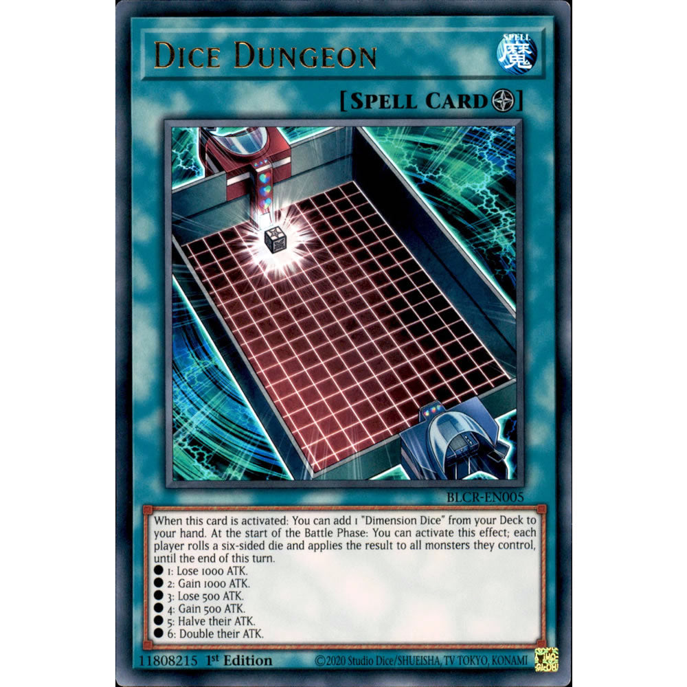 Dice Dungeon BLCR-EN005 Yu-Gi-Oh! Card from the Battles of Legend: Crystal Revenge Set