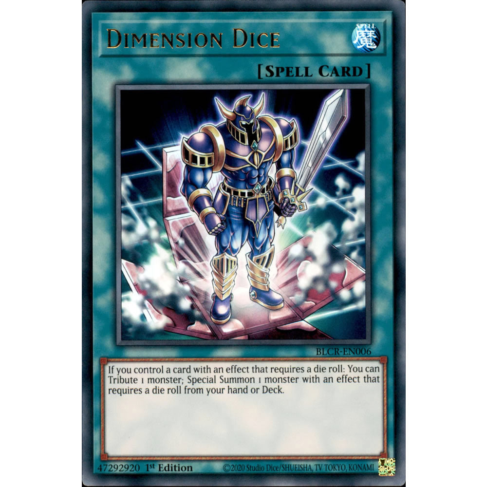Dimension Dice BLCR-EN006 Yu-Gi-Oh! Card from the Battles of Legend: Crystal Revenge Set