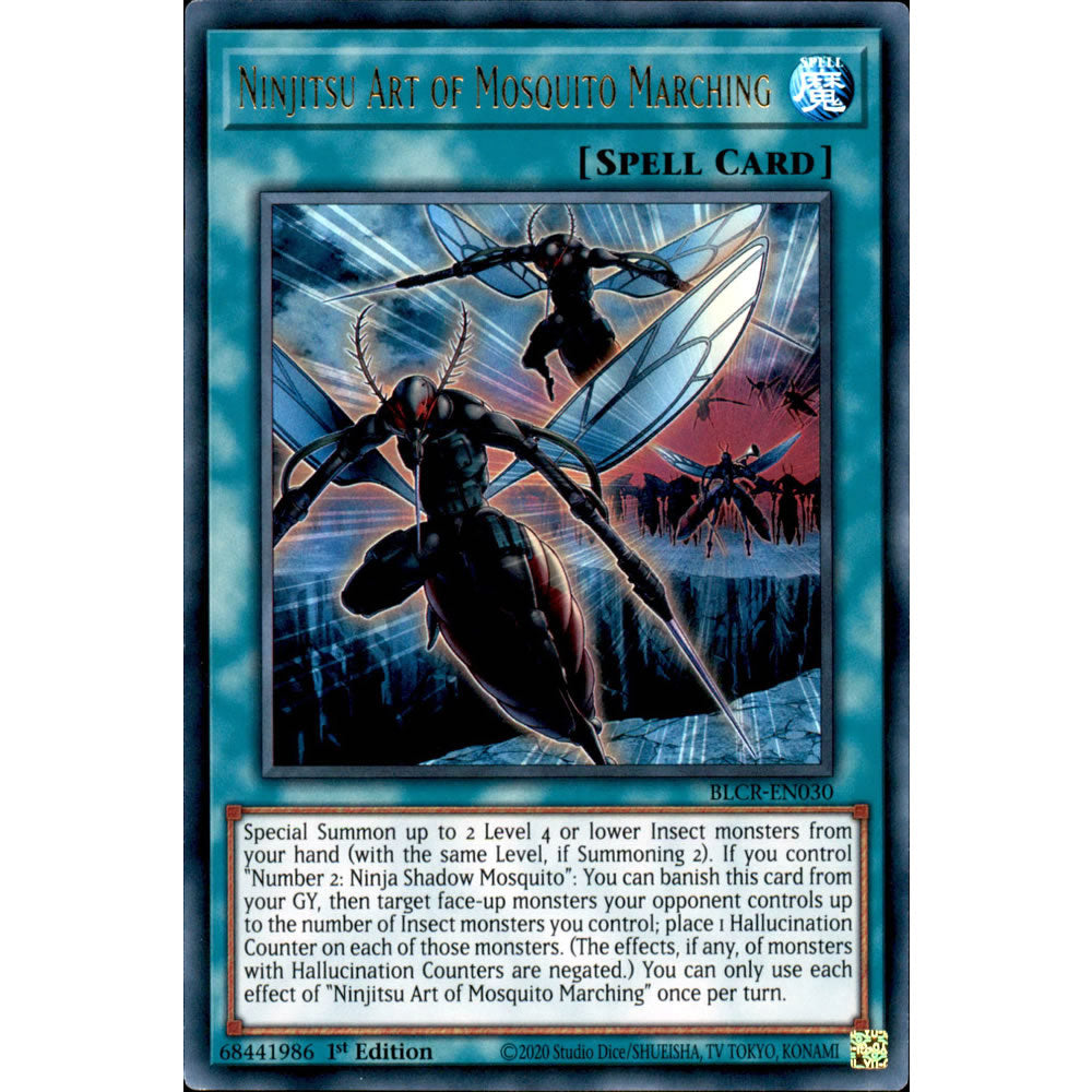 Ninjitsu Art of Mosquito Marching BLCR-EN030 Yu-Gi-Oh! Card from the Battles of Legend: Crystal Revenge Set