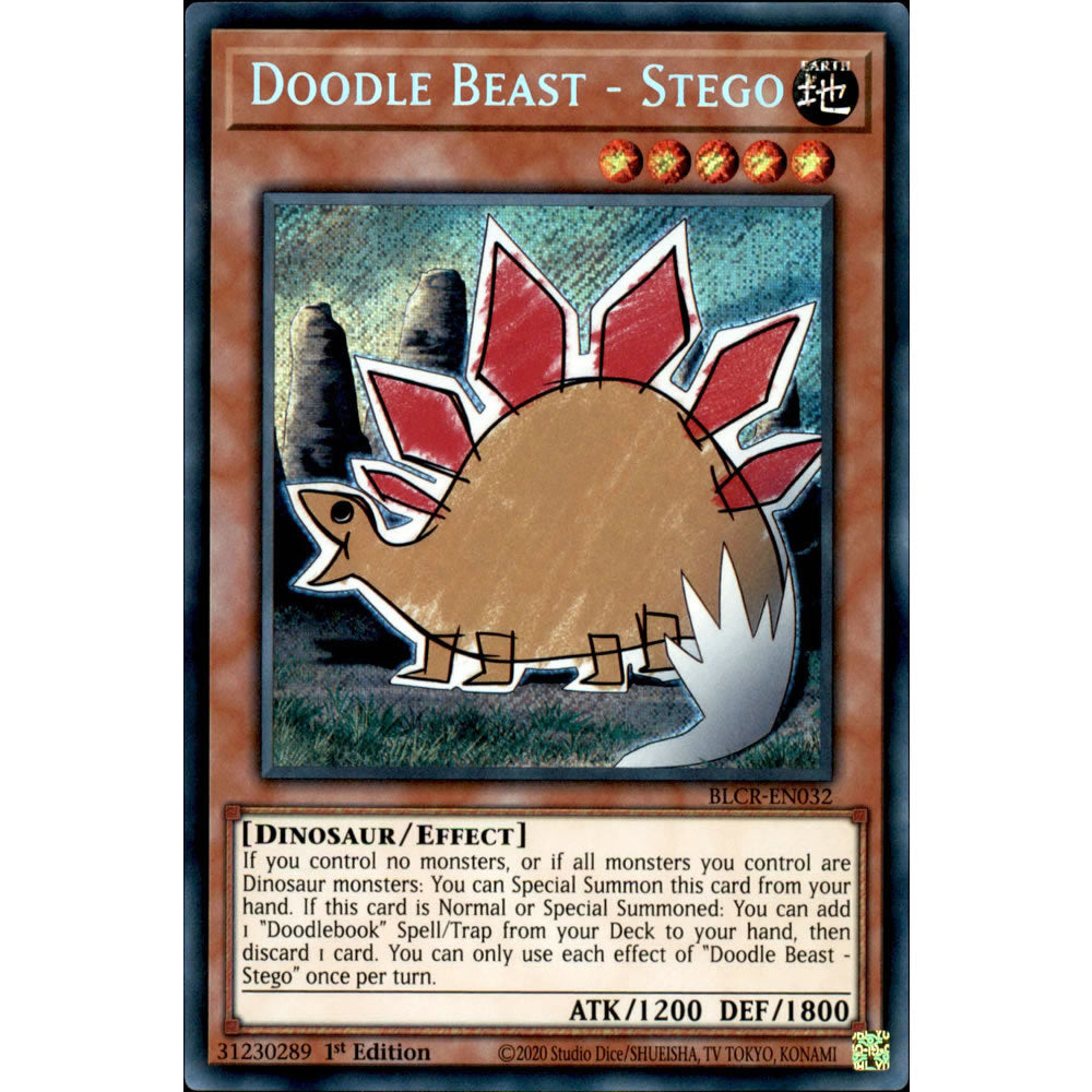 Doodle Beast - Stego BLCR-EN032 Yu-Gi-Oh! Card from the Battles of Legend: Crystal Revenge Set