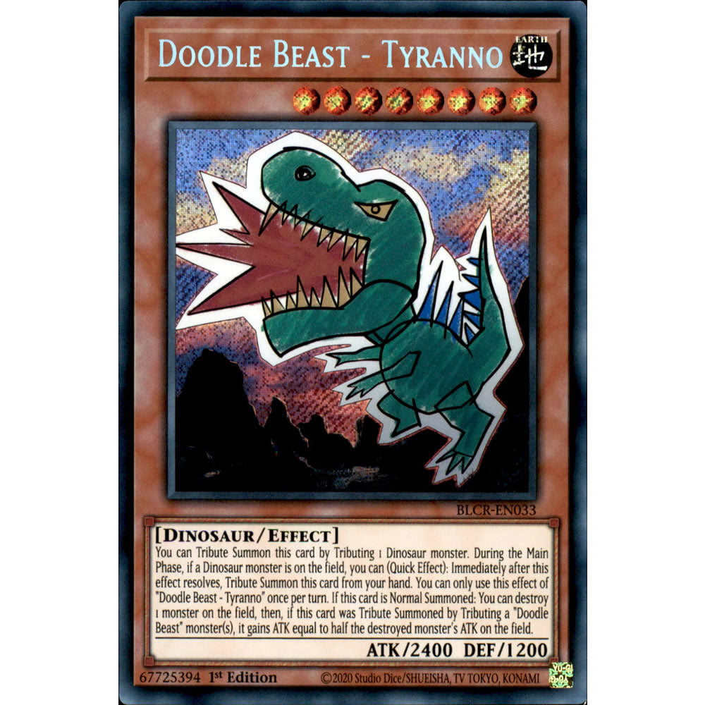 Doodle Beast - Tyranno BLCR-EN033 Yu-Gi-Oh! Card from the Battles of Legend: Crystal Revenge Set