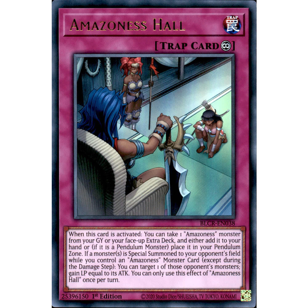 Amazoness Hall BLCR-EN038 Yu-Gi-Oh! Card from the Battles of Legend: Crystal Revenge Set