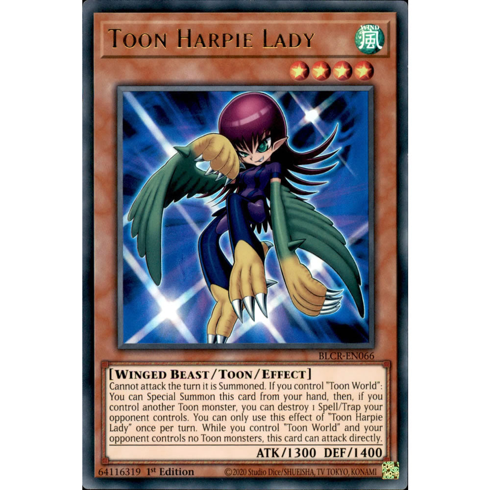Toon Harpie Lady BLCR-EN066 Yu-Gi-Oh! Card from the Battles of Legend: Crystal Revenge Set