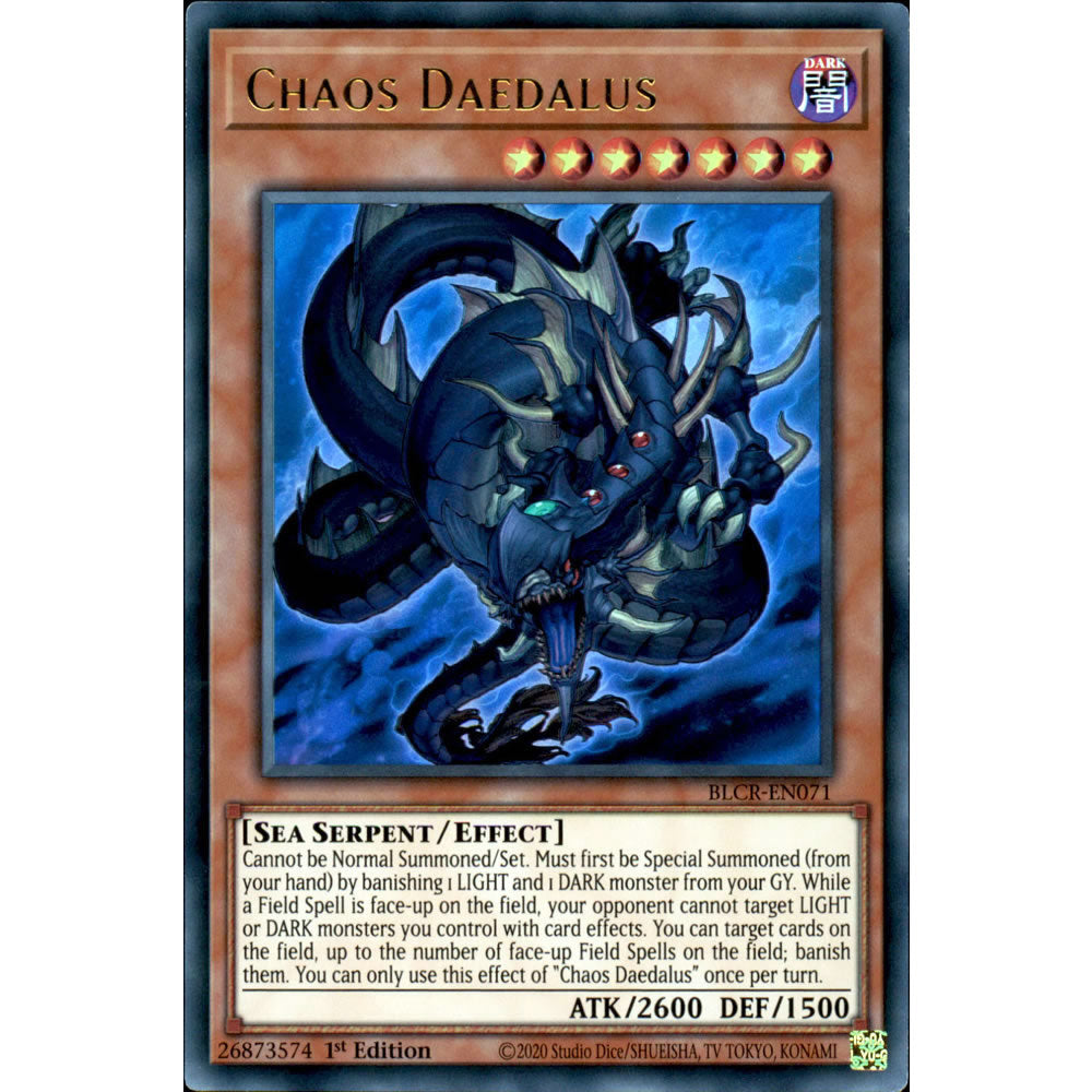 Chaos Daedalus BLCR-EN071 Yu-Gi-Oh! Card from the Battles of Legend: Crystal Revenge Set