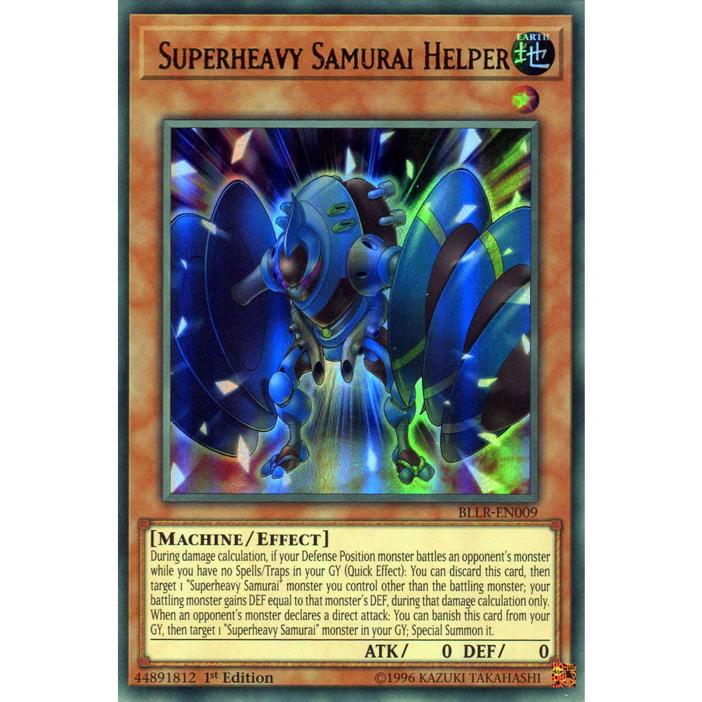 Superheavy Samurai Helper BLLR-EN009 Yu-Gi-Oh! Card from the Battles of Legend: Light's Revenge Set