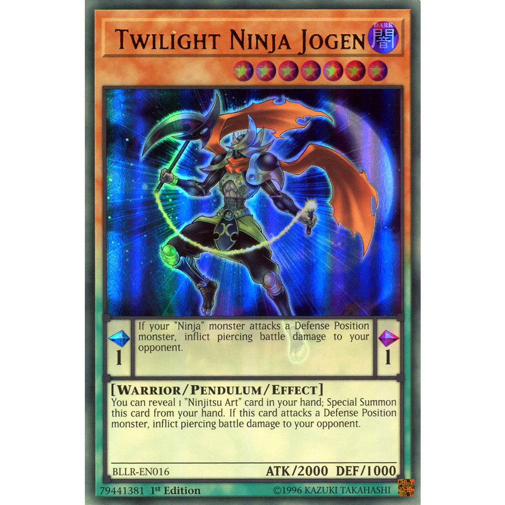 Twilight Ninja Jogen BLLR-EN016 Yu-Gi-Oh! Card from the Battles of Legend: Light's Revenge Set