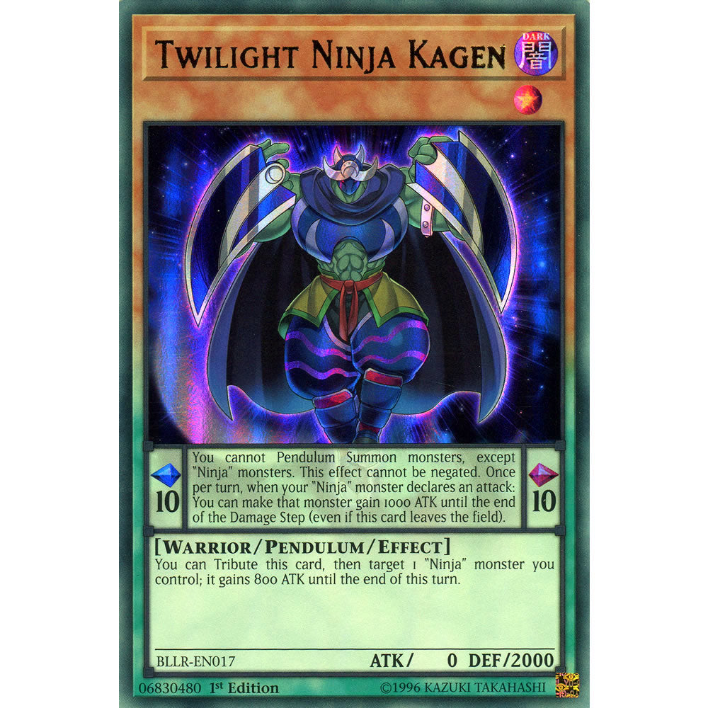 Twilight Ninja Kagen BLLR-EN017 Yu-Gi-Oh! Card from the Battles of Legend: Light's Revenge Set