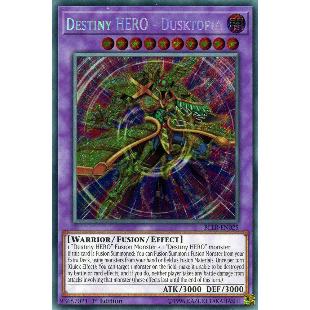 Destiny HERO - Dusktopia BLLR-EN025 Yu-Gi-Oh! Card from the Battles of Legend: Light's Revenge Set