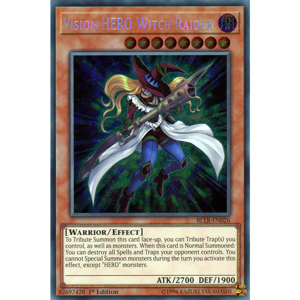 Vision HERO Witch Raider BLLR-EN026 Yu-Gi-Oh! Card from the Battles of Legend: Light's Revenge Set