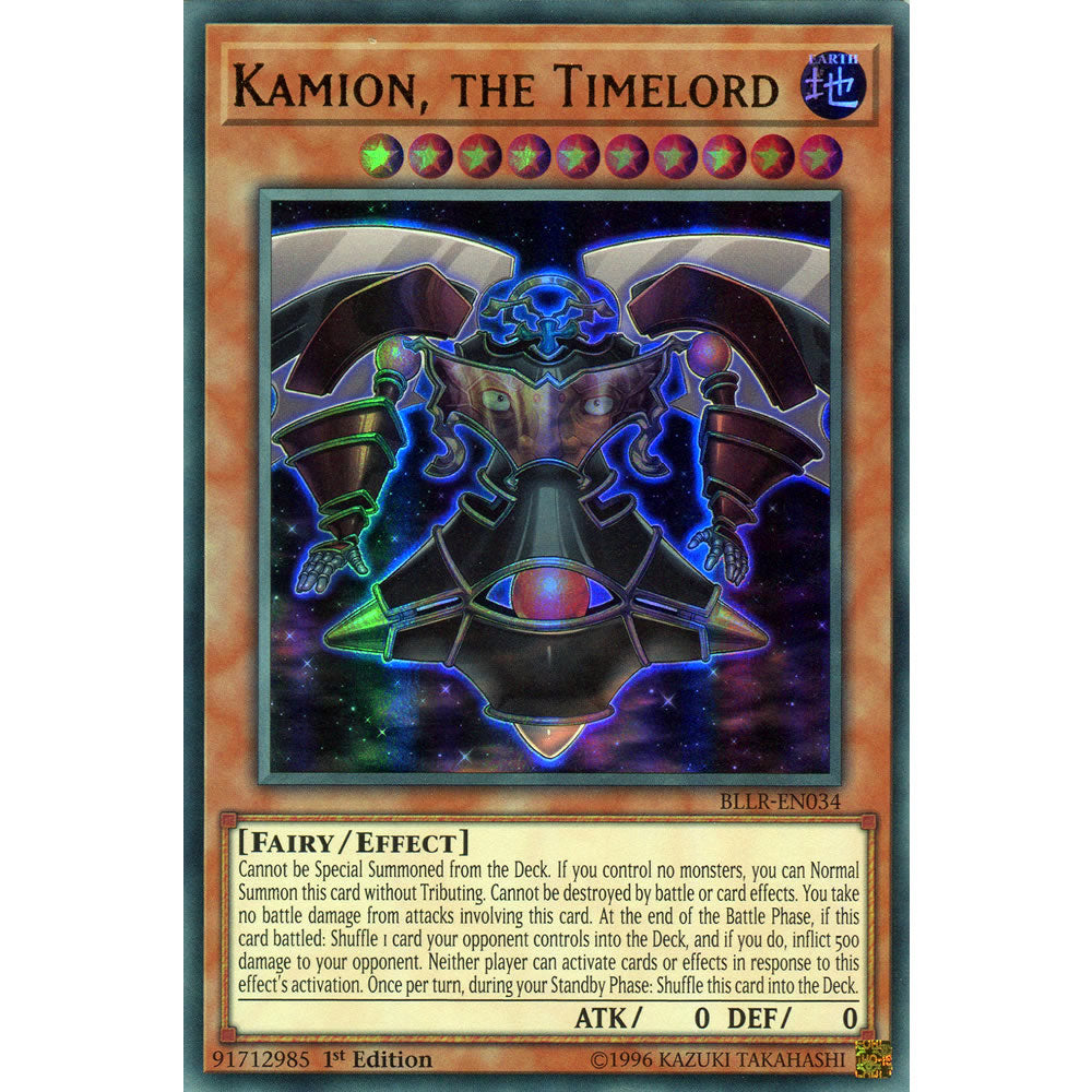 Kamion, the Timelord BLLR-EN034 Yu-Gi-Oh! Card from the Battles of Legend: Light's Revenge Set