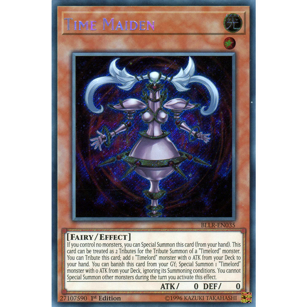 Time Maiden BLLR-EN035 Yu-Gi-Oh! Card from the Battles of Legend: Light's Revenge Set