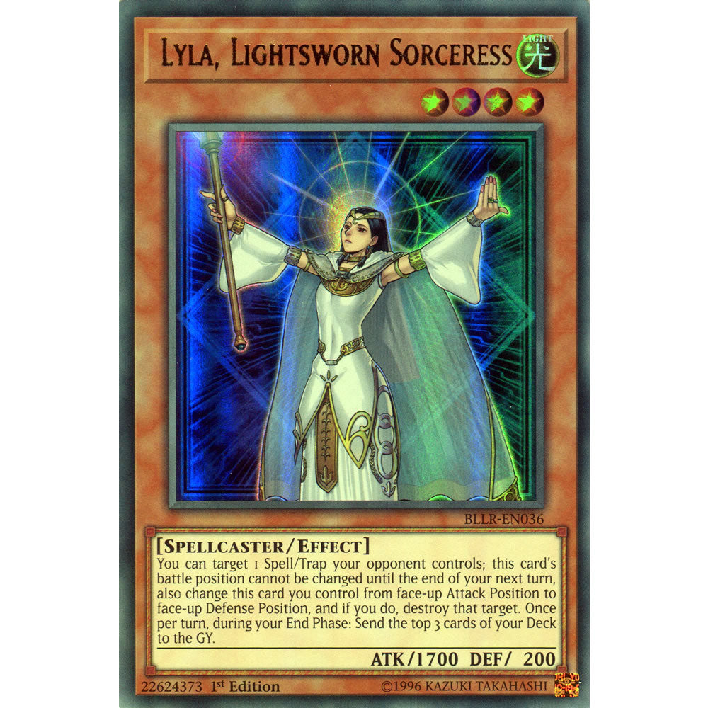 Lyla, Lightsworn Sorceress BLLR-EN036 Yu-Gi-Oh! Card from the Battles of Legend: Light's Revenge Set