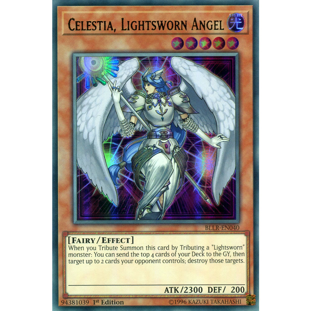 Celestia, Lightsworn Angel BLLR-EN040 Yu-Gi-Oh! Card from the Battles of Legend: Light's Revenge Set