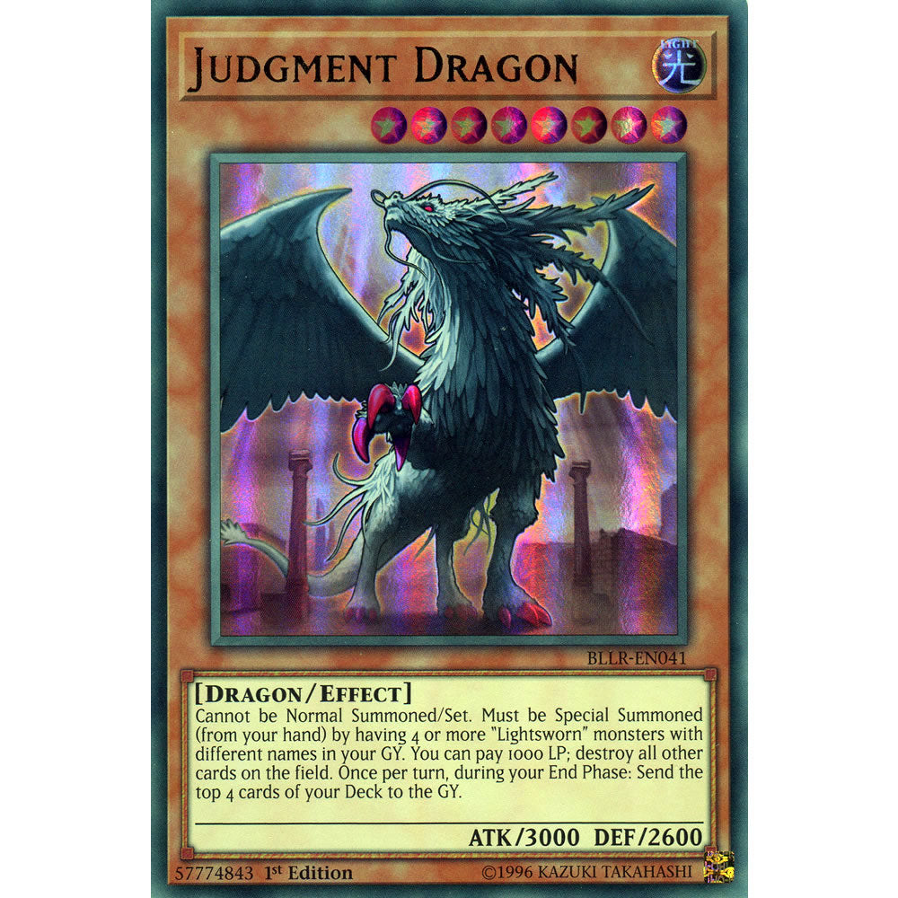 Judgment Dragon BLLR-EN041 Yu-Gi-Oh! Card from the Battles of Legend: Light's Revenge Set