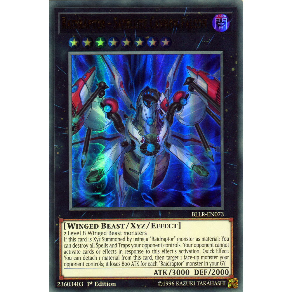 Raidraptor - Satellite Cannon Falcon BLLR-EN073 Yu-Gi-Oh! Card from the Battles of Legend: Light's Revenge Set
