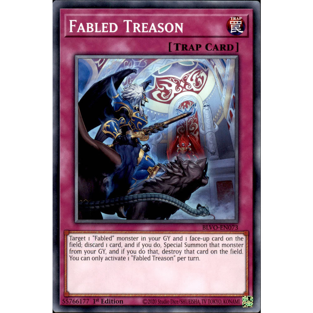 Fabled Treason BLVO-EN073 Yu-Gi-Oh! Card from the Blazing Vortex Set
