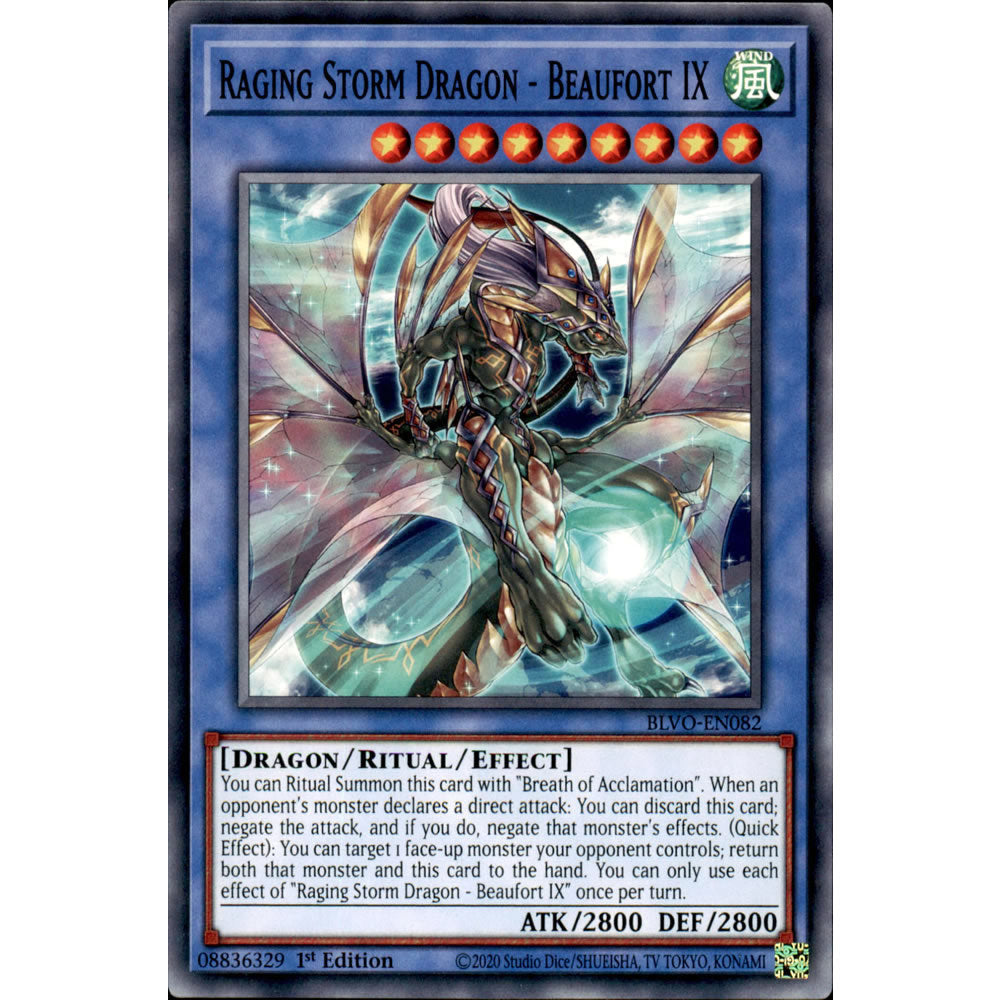 Raging Storm Dragon - Beaufort IX? BLVO-EN082 Yu-Gi-Oh! Card from the Blazing Vortex Set